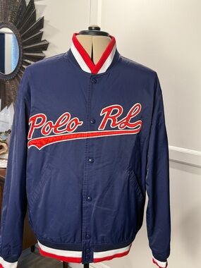 Polo Ralph Lauren Men's Navy Baseball Varsity Jacket